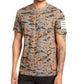 INC International Concepts Camiseta Masculina Gola Redonda Camuflada Tigre Gráfico Laranja Tamanho XXG