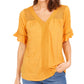 Top de crochê feminino Style &amp; Co, amarelo, tamanho pequeno