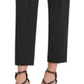 Calça social feminina DKNY cintura alta com cinto elástico, preta, tamanho 16
