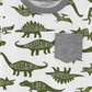 Camiseta Carter's Infantil Menino Estampa de Dinossauro com Bolso Branca Tamanho 5T