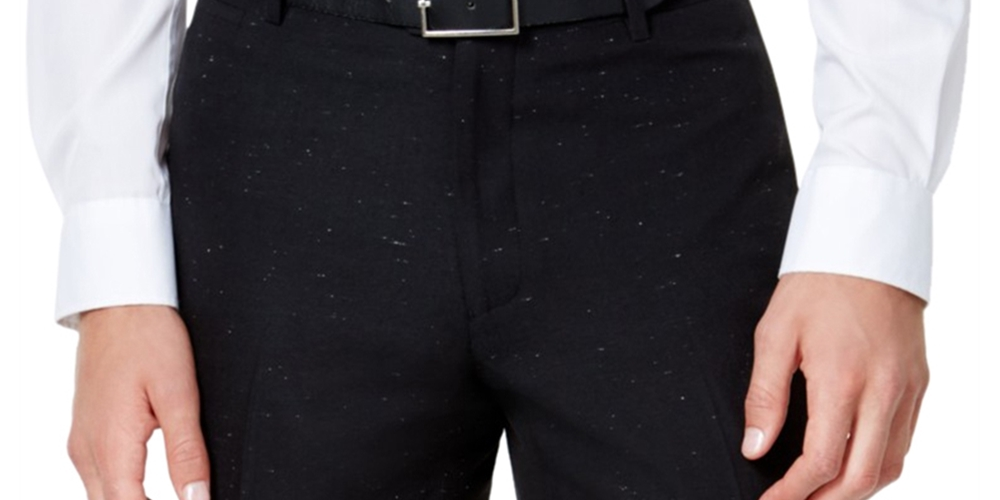 Calça casual masculina salpicada da INC International Concepts, preta, tamanho 38x30