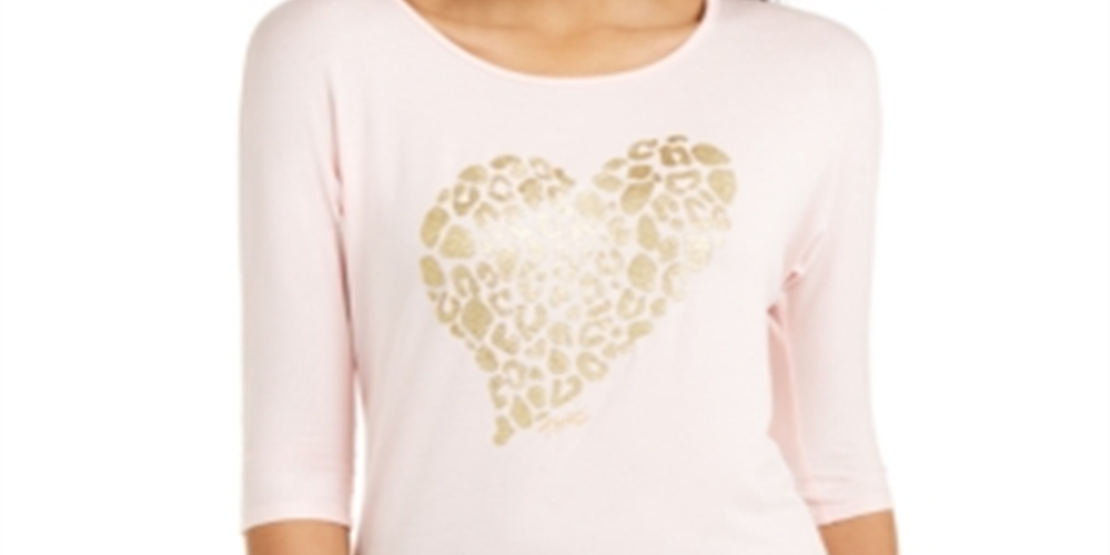 Top feminino com estampa metálica Thalia Sodi, rosa, tamanho XX-G