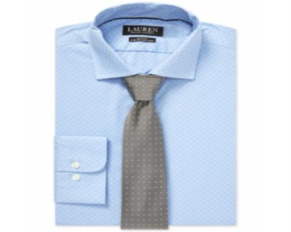 Camisa social masculina slim fit Lauren Ralph Lauren azul tamanho 17x34-35