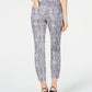 Calça jeans skinny feminina com estampa animal da INC International Concepts, preta, tamanho 8