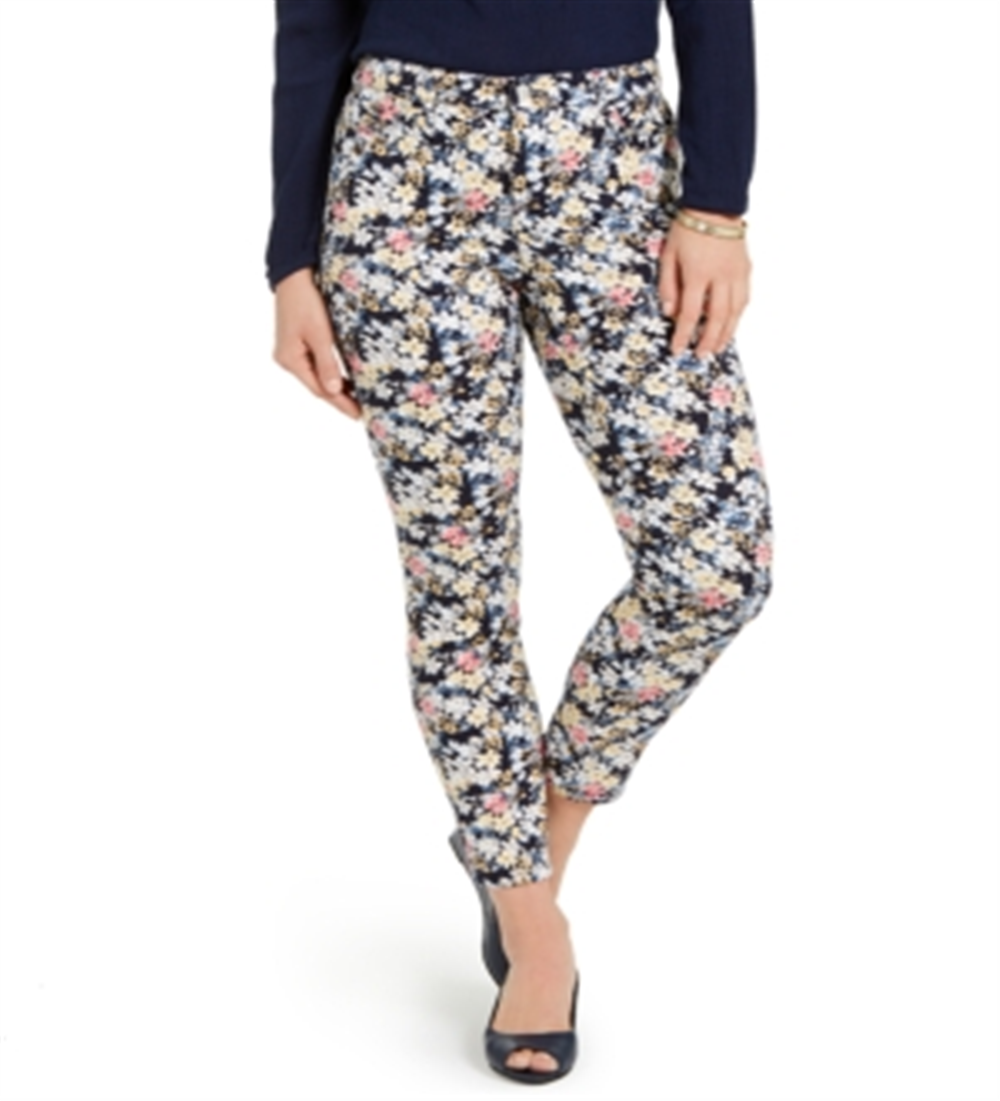 Calça jeans skinny estampada Bristol Tummy-Control feminina Charter Club, azul, tamanho 12