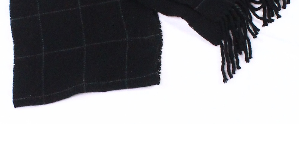 Cachecol One Reversível Janela Xadrez Preto Tamanho Único