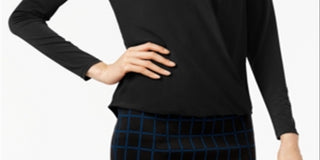 Blusa Alfani Feminina Surplice Preto Escuro Tamanho Médio