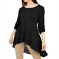 Top Alfani Feminino Chiffon Cano Alto Preto Tamanho Médio