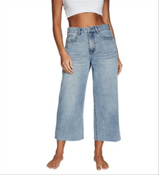 Cotton on Women's Wide Leg Cropped Jean Blue Size 8