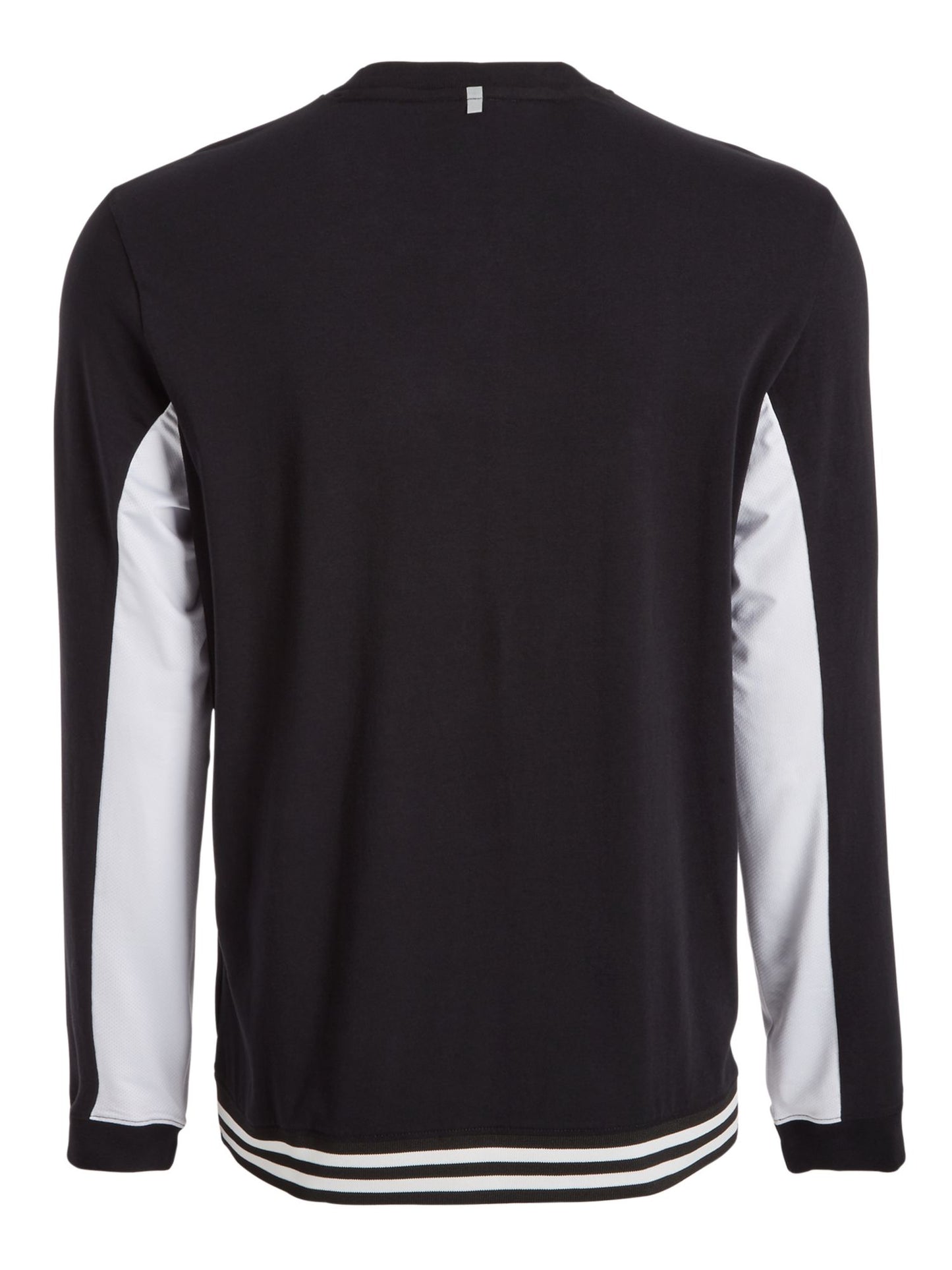 Camiseta masculina de manga comprida com blocos de malha Ideology, preta