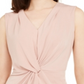 Blusa feminina Alfani Knot Twist com decote em V, rosa, tamanho pequeno
