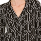 Top feminino estampado com decote em V, preto, tamanho XS, Charter Club