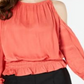 Alfani Top Feminino Petite Smocked com Ombros Descobertos Rosa Tamanho Petite S