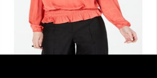 Alfani Top Feminino Petite Smocked com Ombros Descobertos Rosa Tamanho Petite S