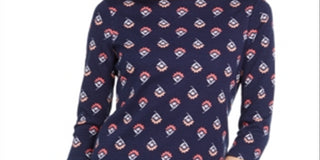 Blusa feminina Charter Club com estampa floral de algodão Pima, tamanho grande, azul-marinho