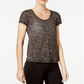 Blusa de malha feminina Ideology, decote alto e baixo, preta, tamanho grande