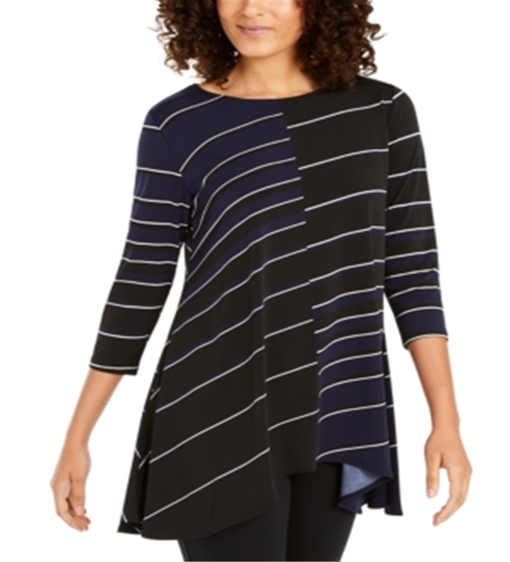 Túnica Alfani Feminina Estampada Azul Tamanho Médio