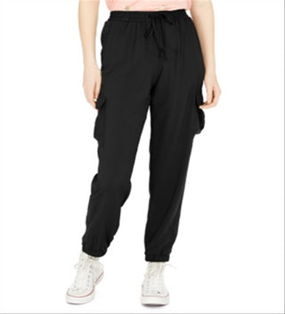 Hippie Rose Junior's Pull on Cargo Pants Black Size Small