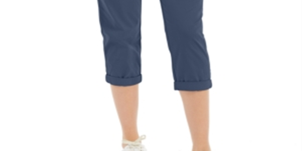 Calça Capri Chino Feminina Style &amp; Co Azul Tamanho 6