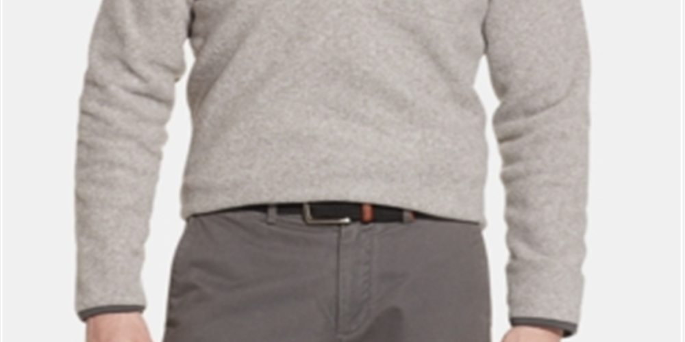 GH Bass &amp; Co - Arctic Fleece Snap Mock Gray Tamanho XX-Grande