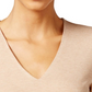 Camiseta básica canelada feminina INC International Concepts, marrom, tamanho G