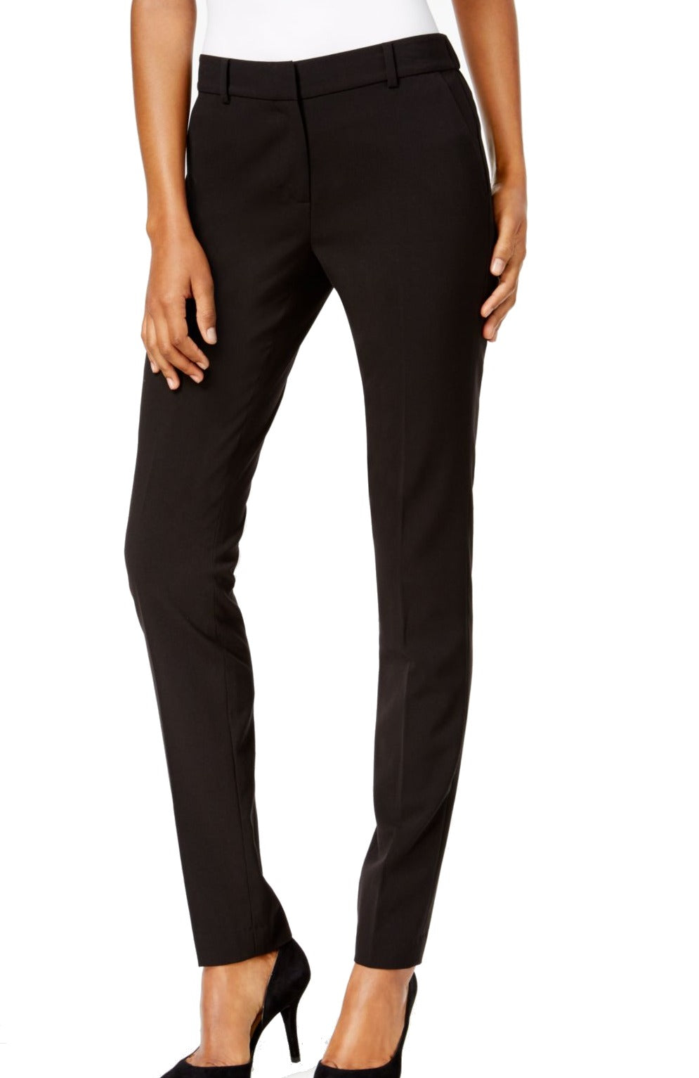 Calça feminina Michael Kors Miranda Slim Leg Preta Tamanho 10