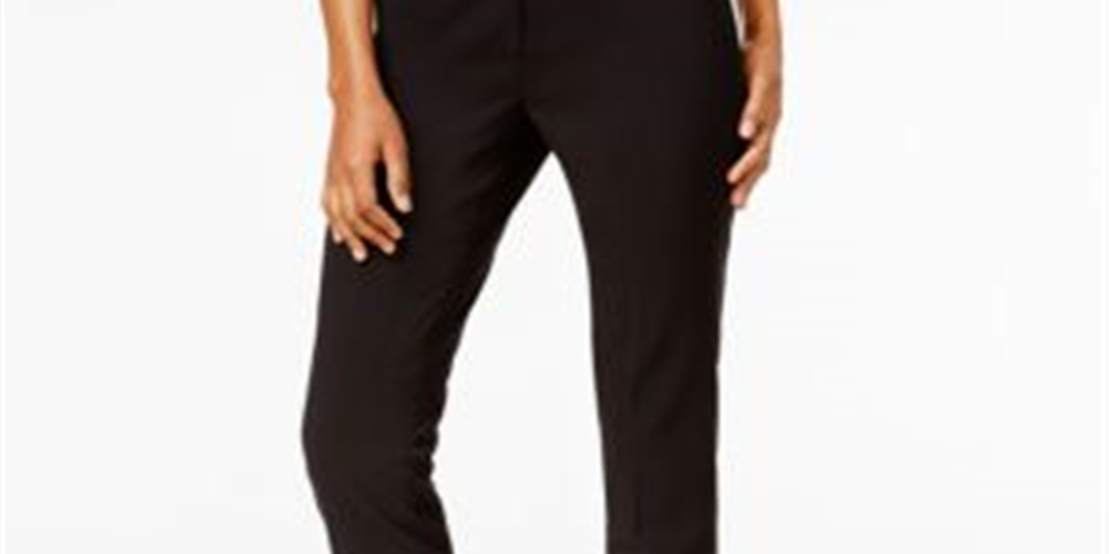 Calça feminina Michael Kors Miranda Slim Leg Preta Tamanho 10