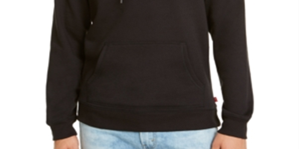 Moletom com capuz Levi's Burndlen Fleece Logo Masculino Preto Tamanho X-G