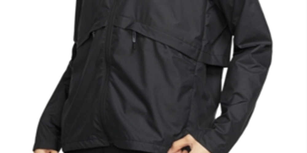 Jaqueta de corrida Nike Essential Water Repellent feminina, preta, tamanho grande