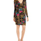 Vestido tubinho estampado Thalia Sodi feminino, preto, tamanho X-S