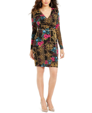 Vestido tubinho estampado Thalia Sodi feminino, preto, tamanho X-S