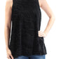 Blusa feminina Alfani de veludo sem mangas com decote em joia, preta, tamanho 14