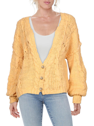 Cardigan Nectarine Combo Sandstorm Feminino Free People Amarelo Tamanho Médio