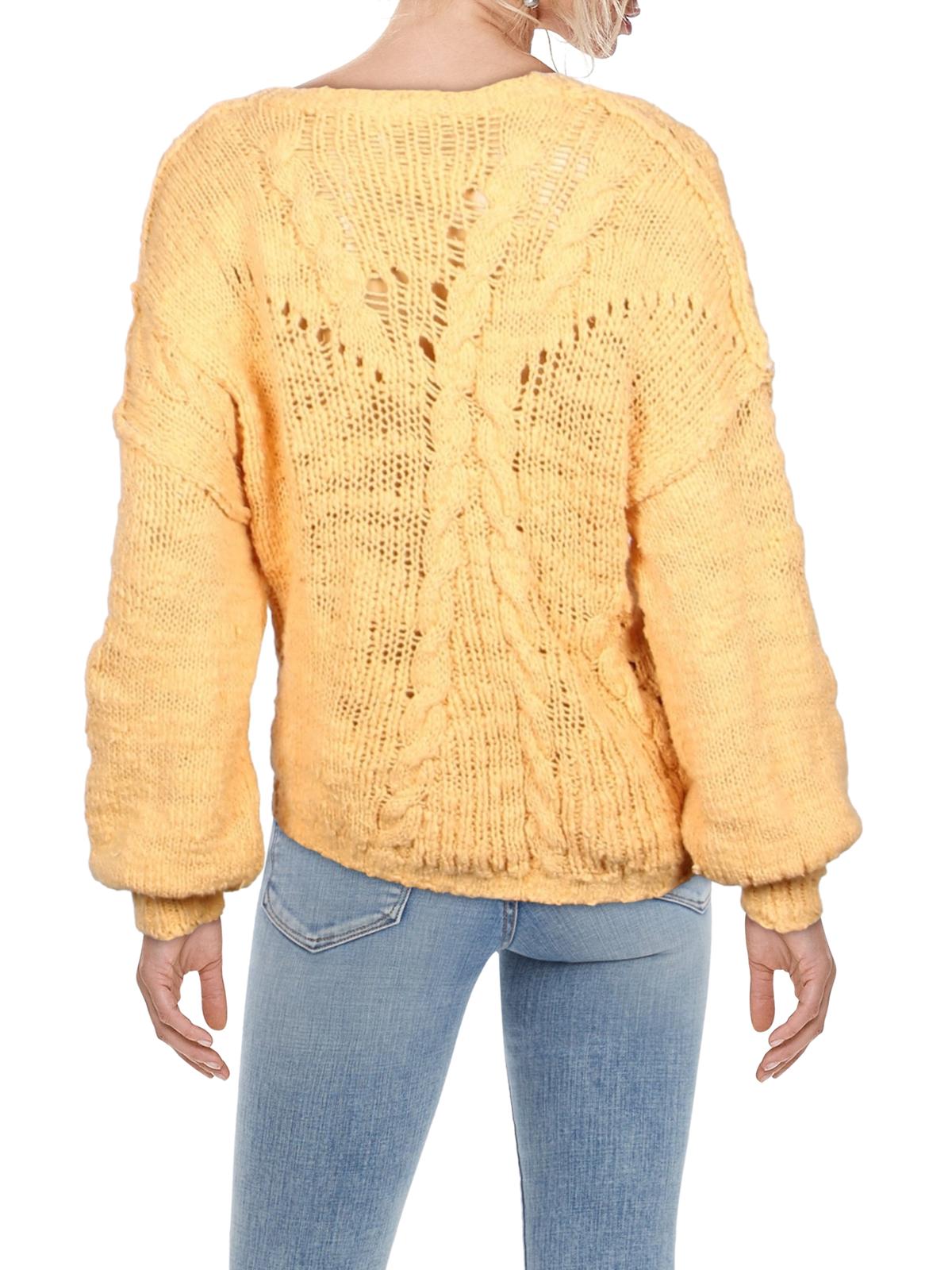 Cardigan Nectarine Combo Sandstorm Feminino Free People Amarelo Tamanho Médio