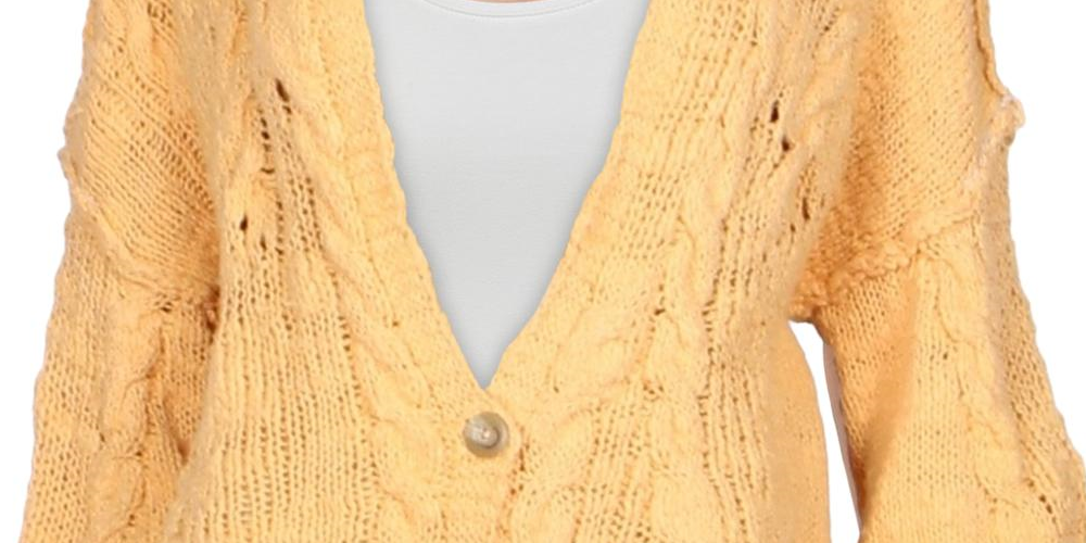 Cardigan Nectarine Combo Sandstorm Feminino Free People Amarelo Tamanho Médio