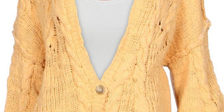 Cardigan Nectarine Combo Sandstorm Feminino Free People Amarelo Tamanho Médio