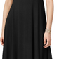 Vestido feminino estilo &amp; co de manga curta evasê - preto profundo, tamanho pequeno