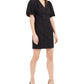 Vestido curto feminino pufe INC International Concepts, preto, tamanho 6