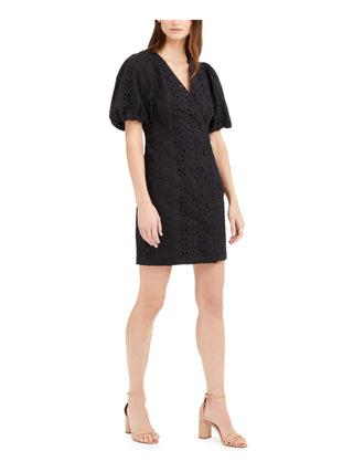 Vestido curto feminino pufe INC International Concepts, preto, tamanho 6