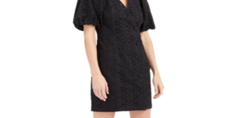 Vestido curto feminino pufe INC International Concepts, preto, tamanho 6