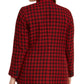Blazer pied-de-poule feminino Bar III para usar no trabalho, jaqueta vermelha, tamanho 22W
