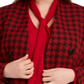 Blazer pied-de-poule feminino Bar III para usar no trabalho, jaqueta vermelha, tamanho 22W