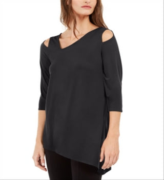 Top assimétrico feminino Alfani preto tamanho PP