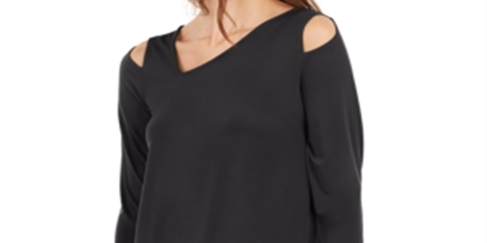 Top assimétrico feminino Alfani preto tamanho PP