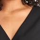 Vestido feminino RACHEL ROY com babados, manga curta, decote em V, comprimento médio, estilo envelope falso, para usar no trabalho, preto, tamanho 22W