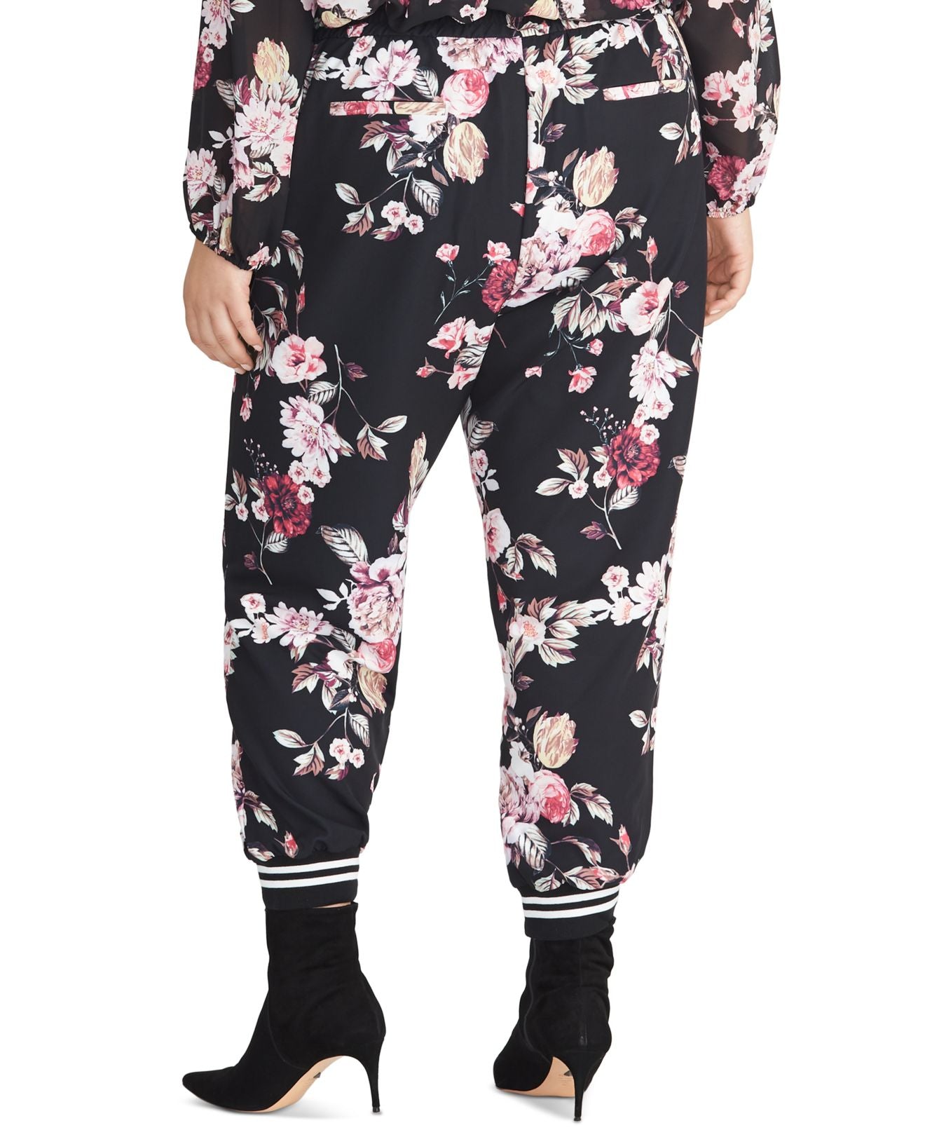 RACHEL Rachel Roy Feminino Trendy Plus Size Eden Floral-P Preto Combinado Tamanho 3X