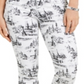 Calça jeans skinny estampada feminina Charter Club, branca, tamanho 6