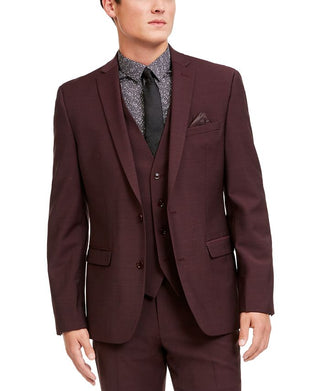 Bar III Jaqueta Masculina Slim Fit Active Stretch Solid Vermelha Tamanho 38