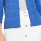 Cardigan texturizado feminino Charter Club azul tamanho médio