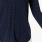 Top feminino estampado com decote em V, azul, tamanho médio, Charter Club